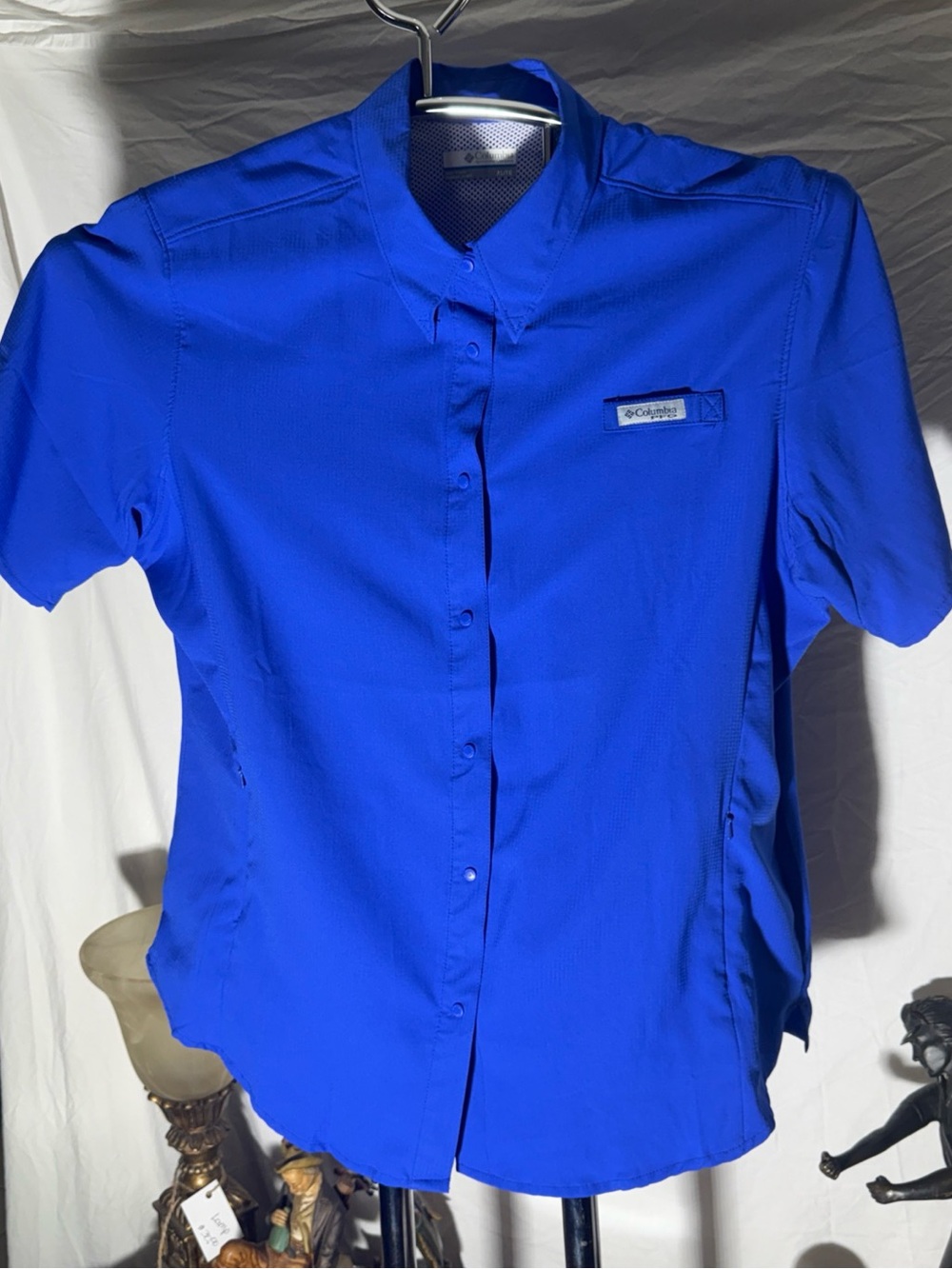 Columbia Women’s Short Sleeve Button-Down Shirt in Royal Blue